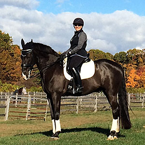 Ana O’Brien atop her horse Beijo